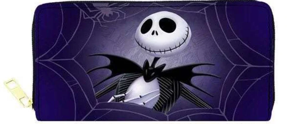 Nightmare Before Christmas Billfold Zippered Wallet Skellington (50)
